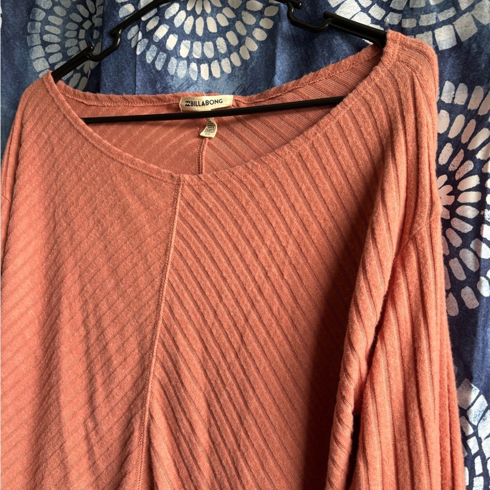 Billabong Rust Ribbed Cropped Long Sleeve - Picture 2 of 3